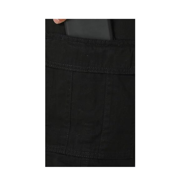 Wrangler Authentics Men's Big & Tall Relaxed Fit Cargo Pant (Logan), Black Twill - Picture 4 of 4